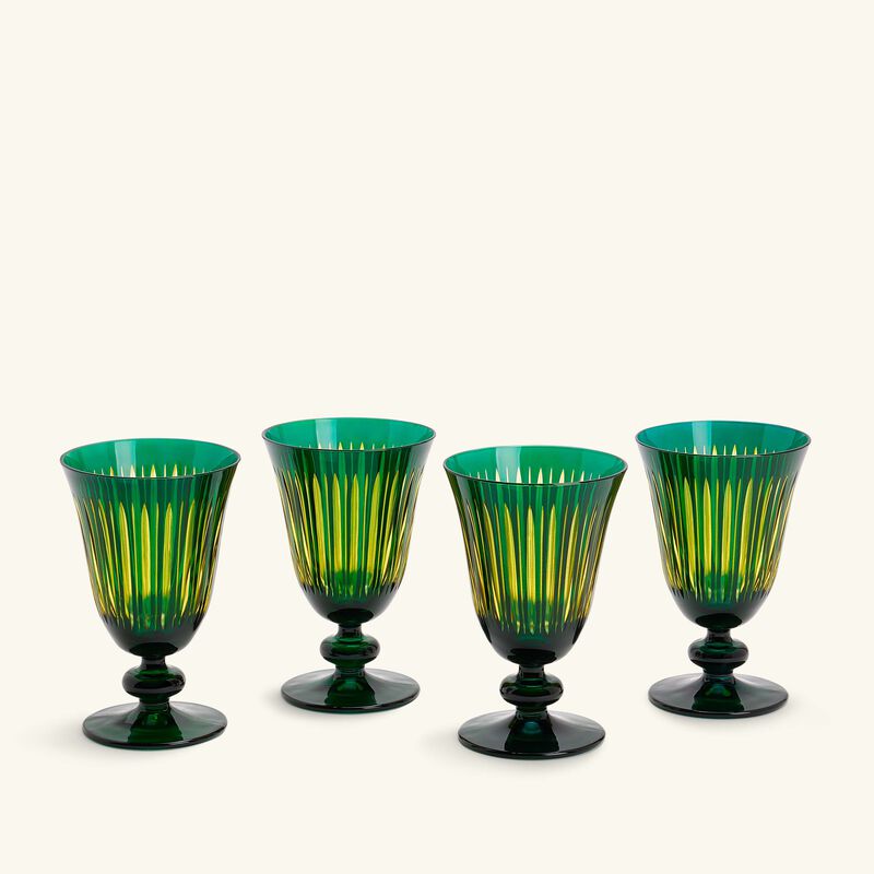 لوبجيه طقم بريزم المؤلف من 4 كؤوس للشراب باللون الأخضر