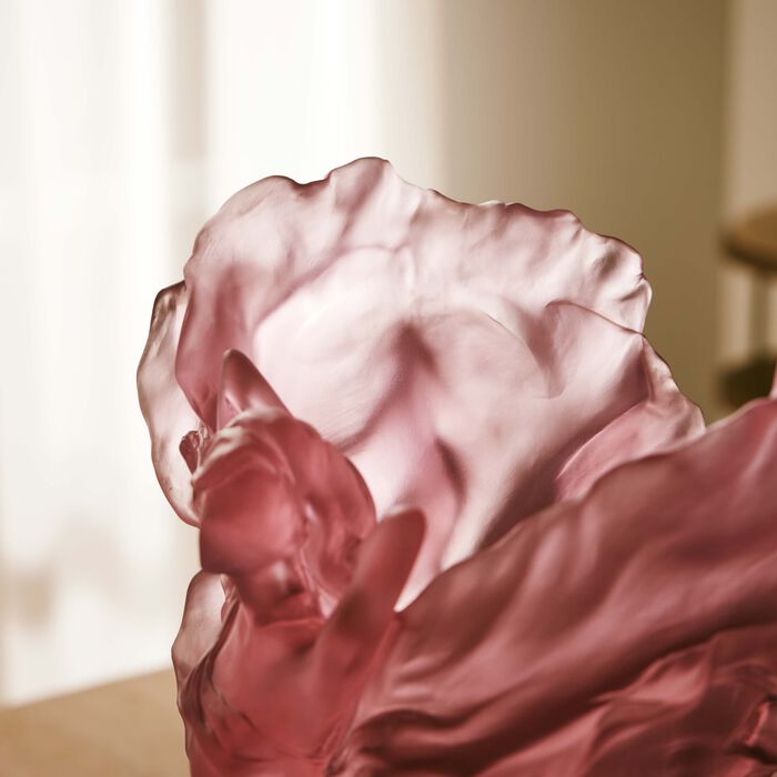 daum poetic by tamara ralph vase extra large pink limited edition