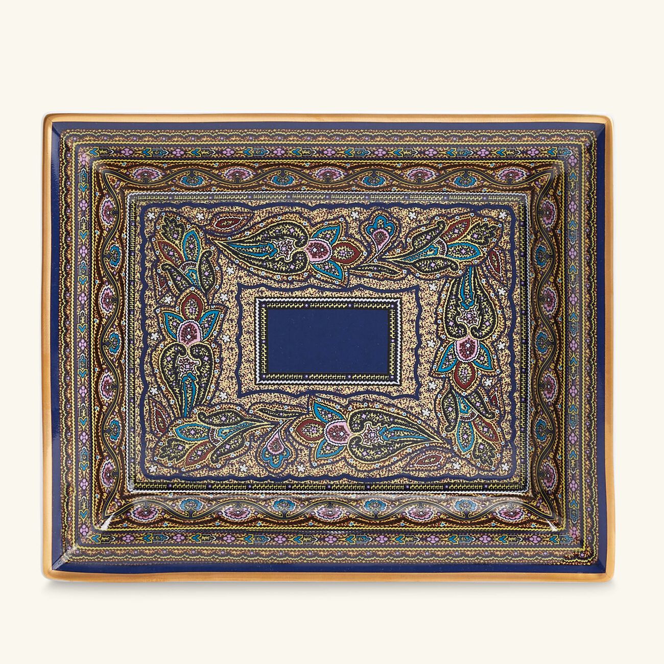 etro cachemire trinket tray rectangular small blue