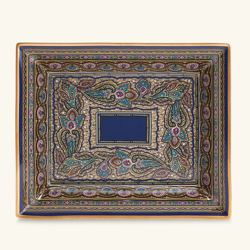 etro cachemire trinket tray rectangular small blue