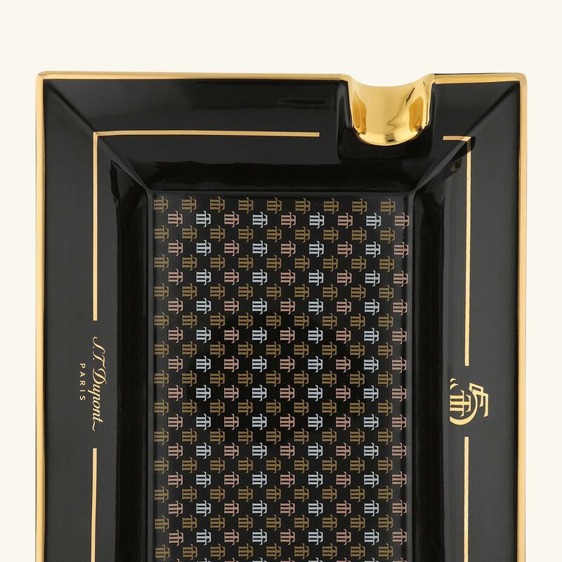 Trindad Ashtray Rectangular Large Black st dupont trindad ashtray rectangular large black