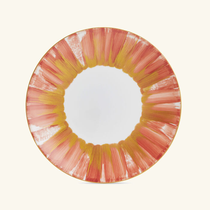 marie daage panache dessert plate round orange 21cm