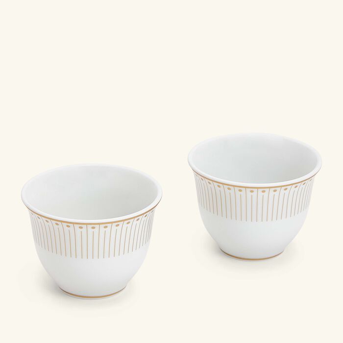 christofle malmaison imp riale coffee cups gold set of 2