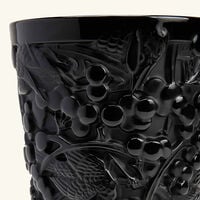 Merles et Raisins Vase Small Black lalique merles et raisins vase small black