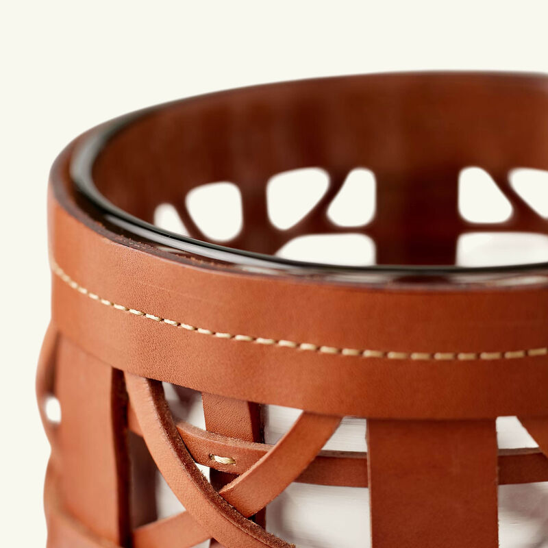 ralph lauren home preston hurricane candle holder large brown