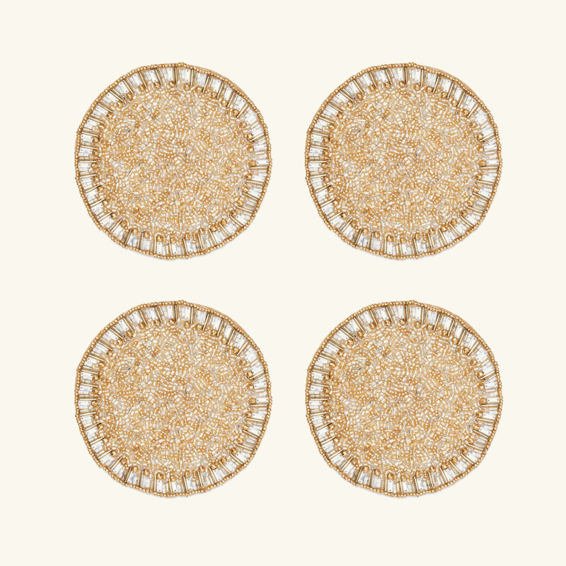 Bevel Coasters Gold Set Of 4 kim seybert bevel coasters gold set of 4
