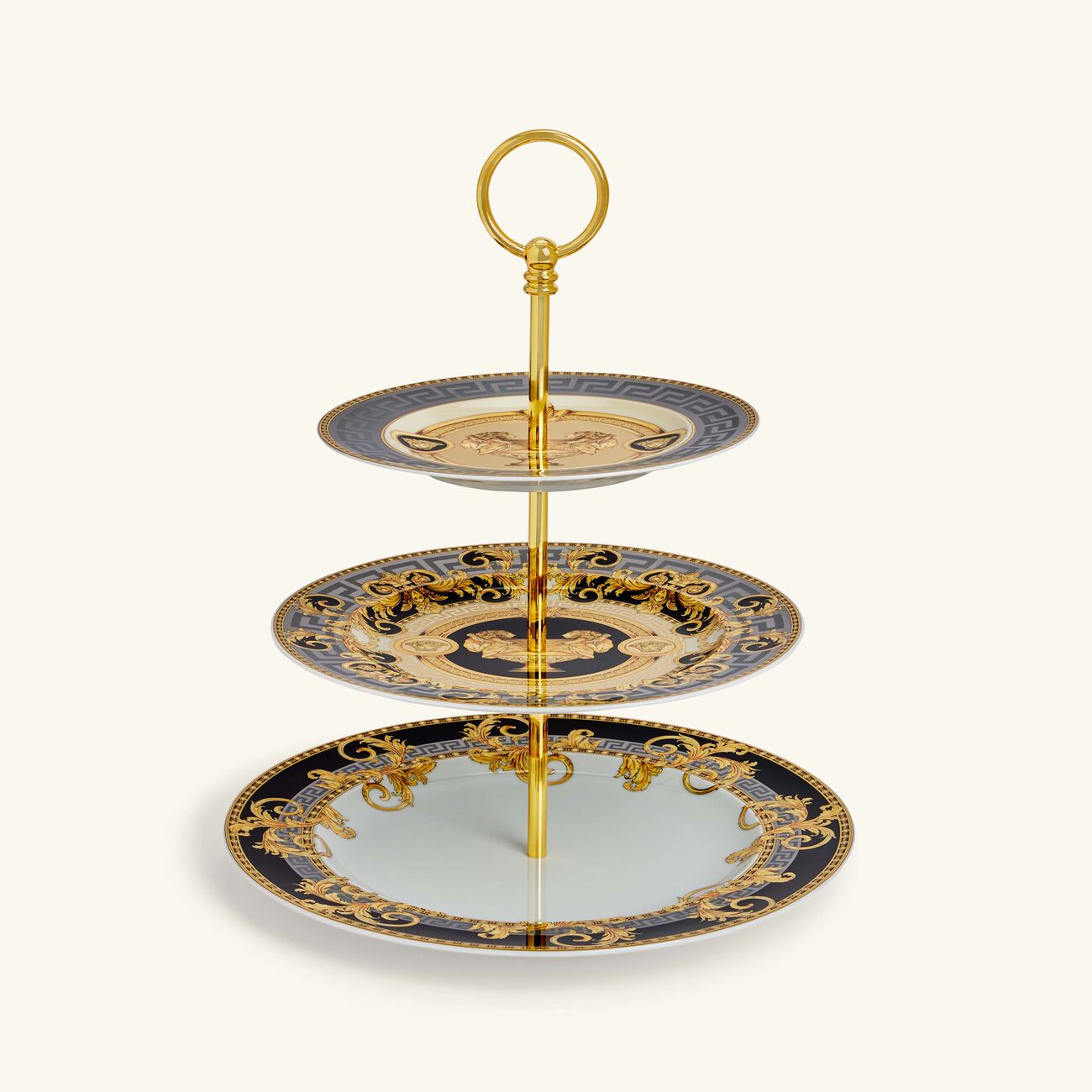 فيرساتشي صينية برستيج جالا متعددة الطوابق سوداء