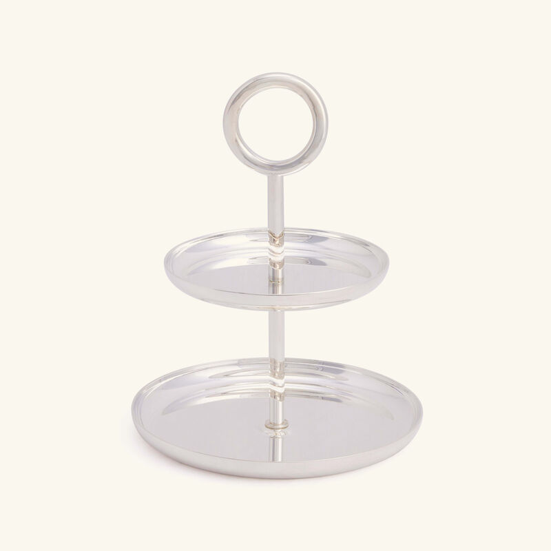 كريستوفل قاعدة الكيك فيرتيجو من طبقتين مطلية بالفضة