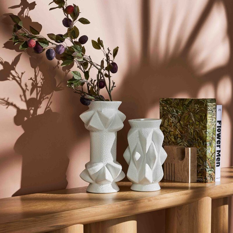Accordion Vase Medium White jonathan adler accordion vase medium white
