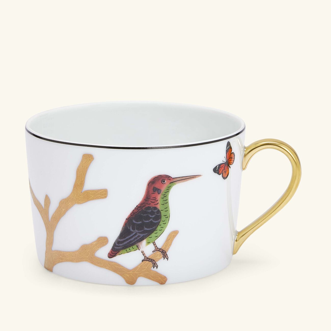 Aux Oiseaux Cup & Saucer Gold Set Of 2 bernardaud aux oiseaux cup saucer gold set of 2