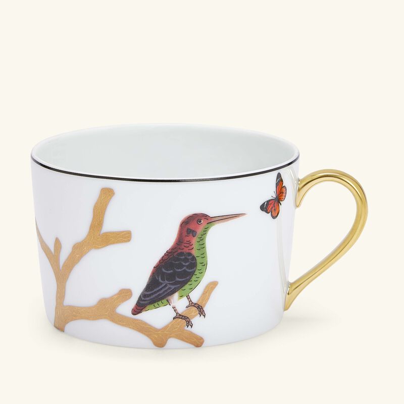 Aux Oiseaux Cup & Saucer Gold Set Of 2 bernardaud aux oiseaux cup saucer gold set of 2