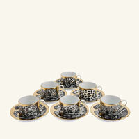 fornasetti high fidelity tea cup grey set of 6