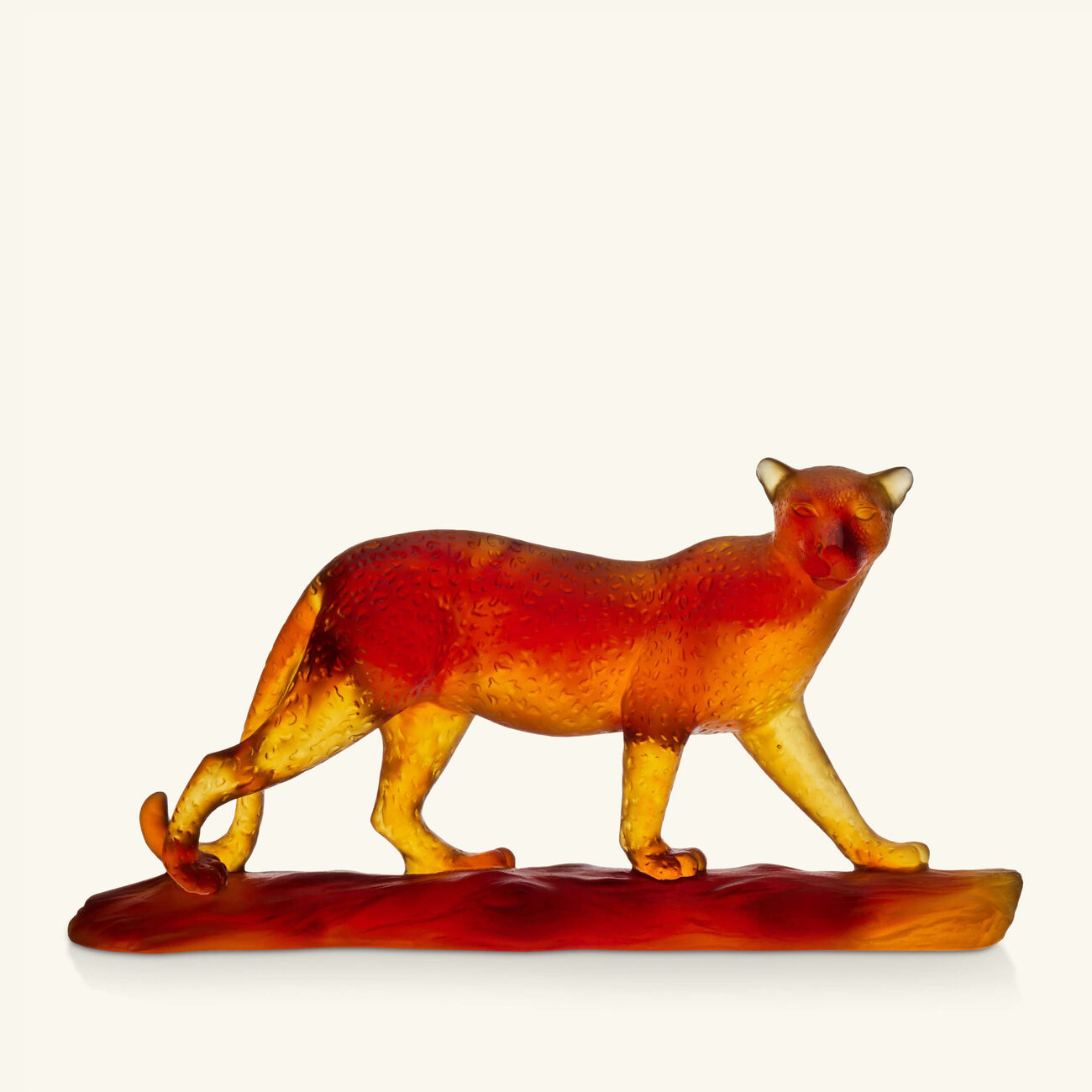 daum tropical leopard figurine medium brown