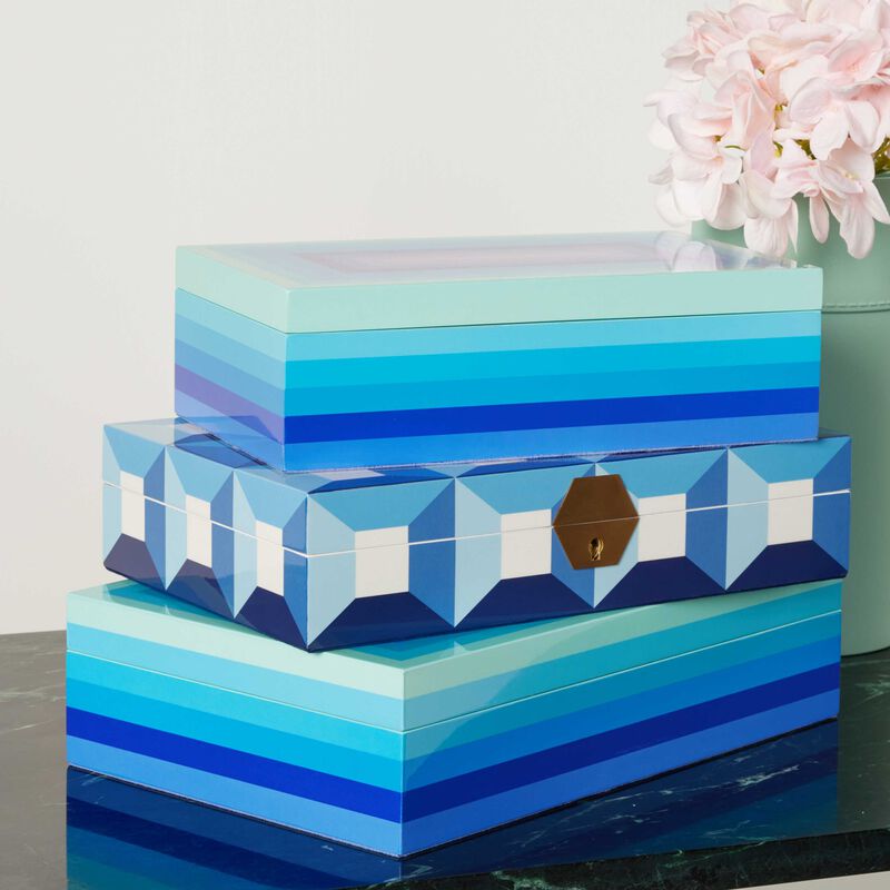 jonathan adler lacquer scala box medium blue