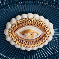 lladro lover s eyes trinket tray oval small blue