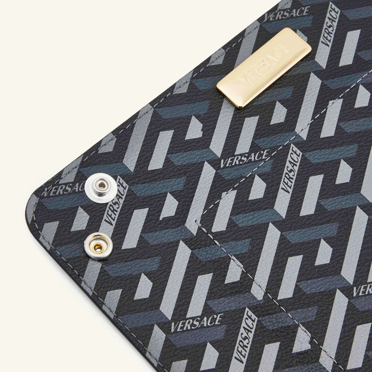 versace la greca signature trinket tray square large black
