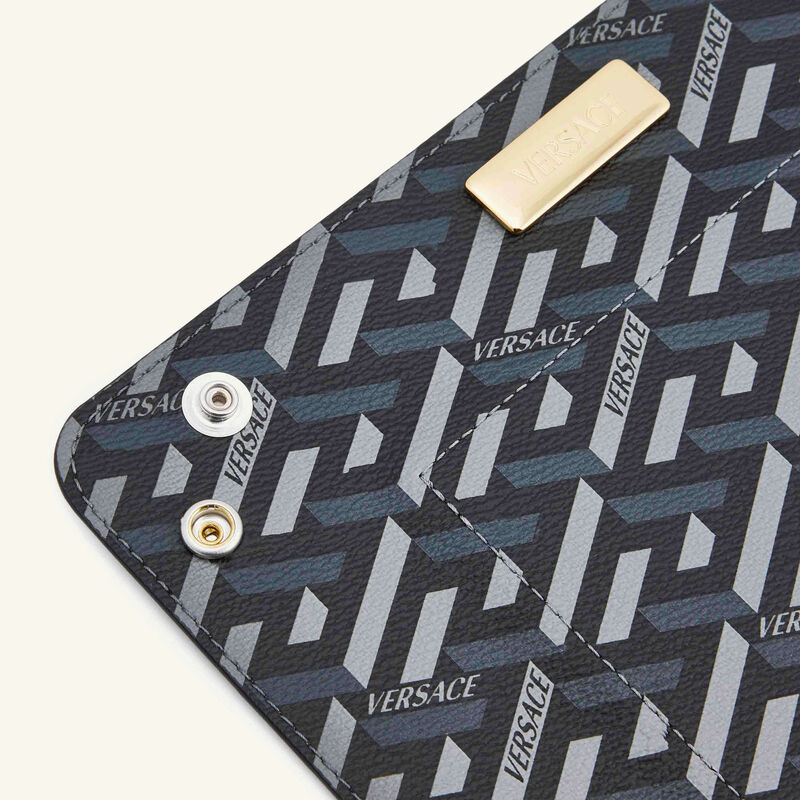 versace la greca signature trinket tray square large black