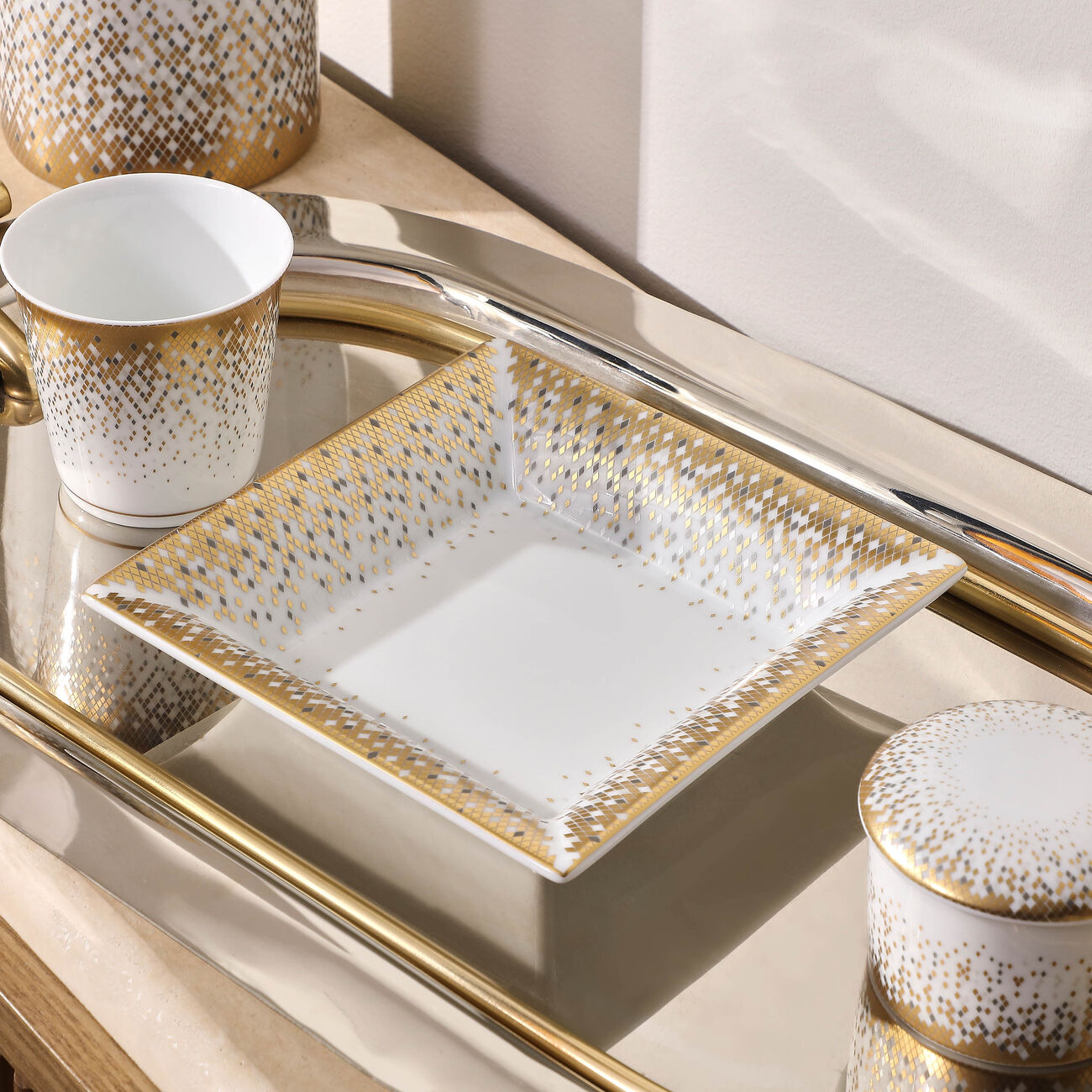 Souffle D'OR Serving Tray Medium Gold haviland souffle d or serving tray medium gold