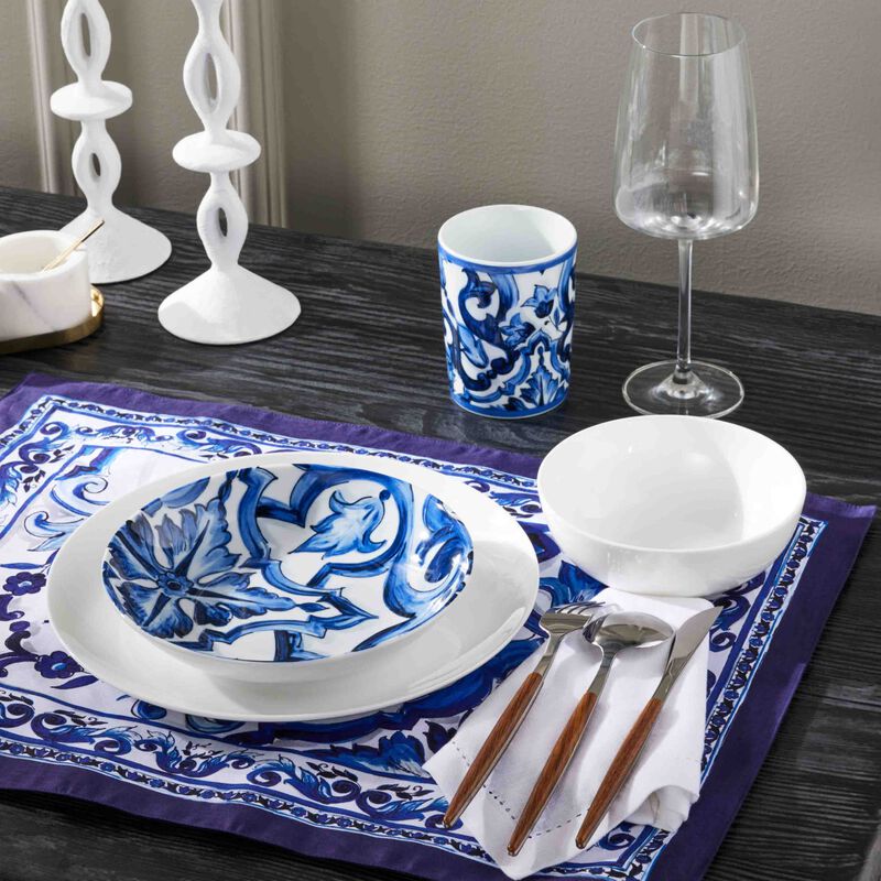 Blu Mediterraneo Soup Plate Round 20cm Set Of 2 dolce gabbana casa blu mediterraneo soup plate round 20cm set of 2