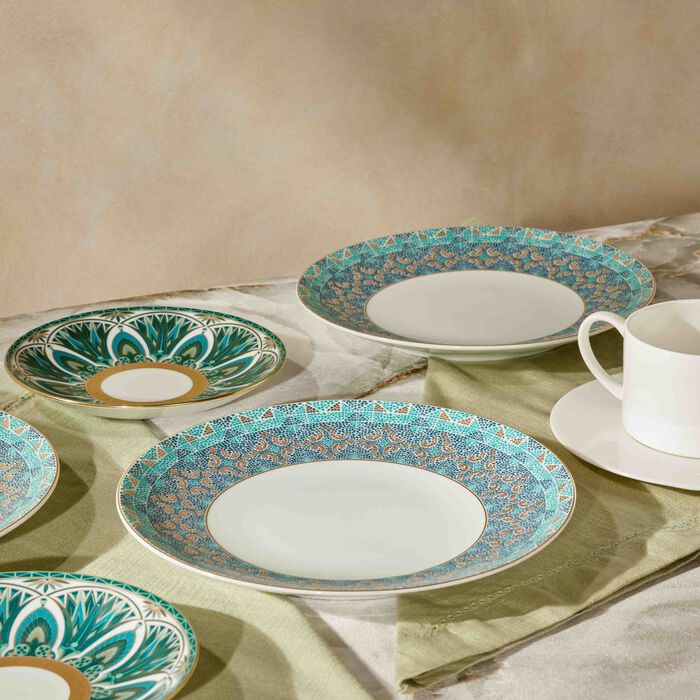 haviland portofino dessert plate round blue 22cm set of 4