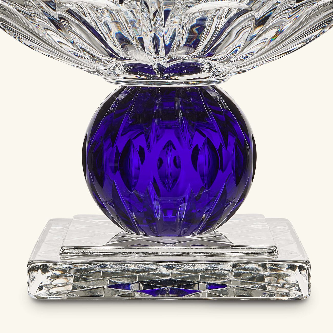 ماريو تشيوني مزهرية كاترينا ذات التصميم المتوسع تدريجيًا كبيرة زرقاء