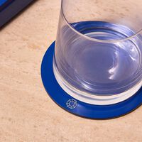 baccarat octogone coasters blue set of 4