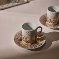 silsal tamrah by razan alazzouni dates spread bottom coffee cup   saucer gold set of 2