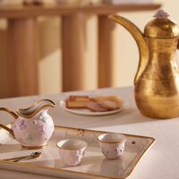 villari peacock arabic coffee cup lilac