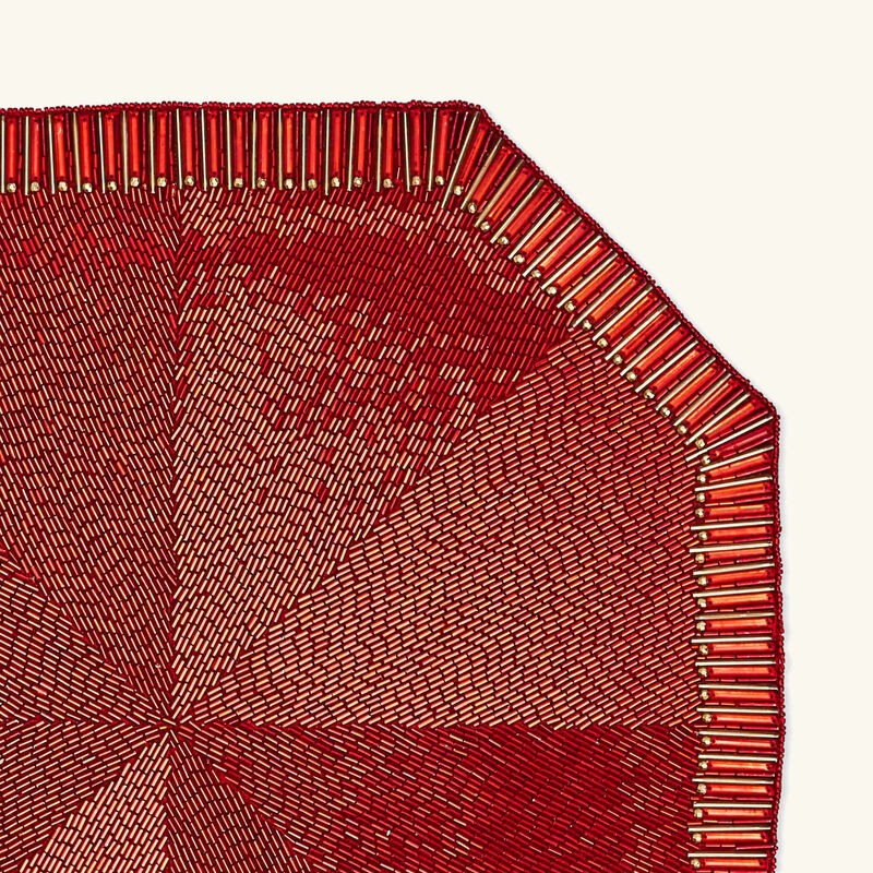 Louxor Placemat Red kim seybert louxor placemat red