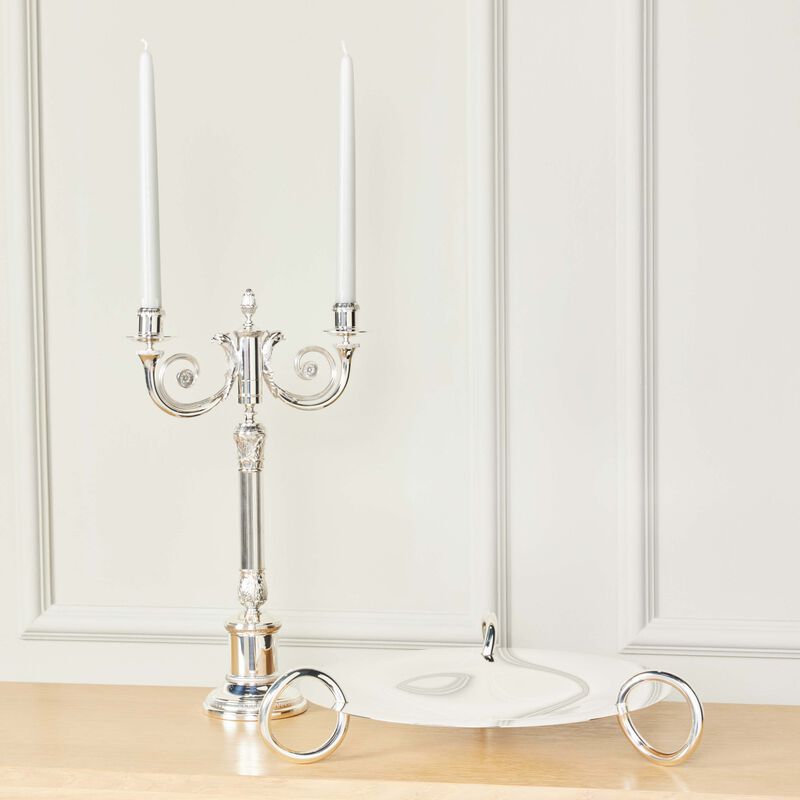 كريستوفل قطعة ديكور مركزية فيرتيجو باللون الفضي