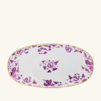 bernardaud prunus serving plate oval purple 22cm