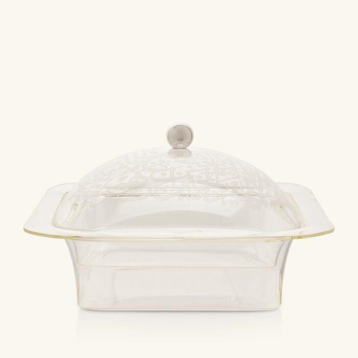 dimlaj thulut serving pot with lid clear 15cm