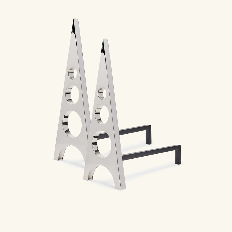 Berlin Andirons Silver jonathan adler berlin andirons silver