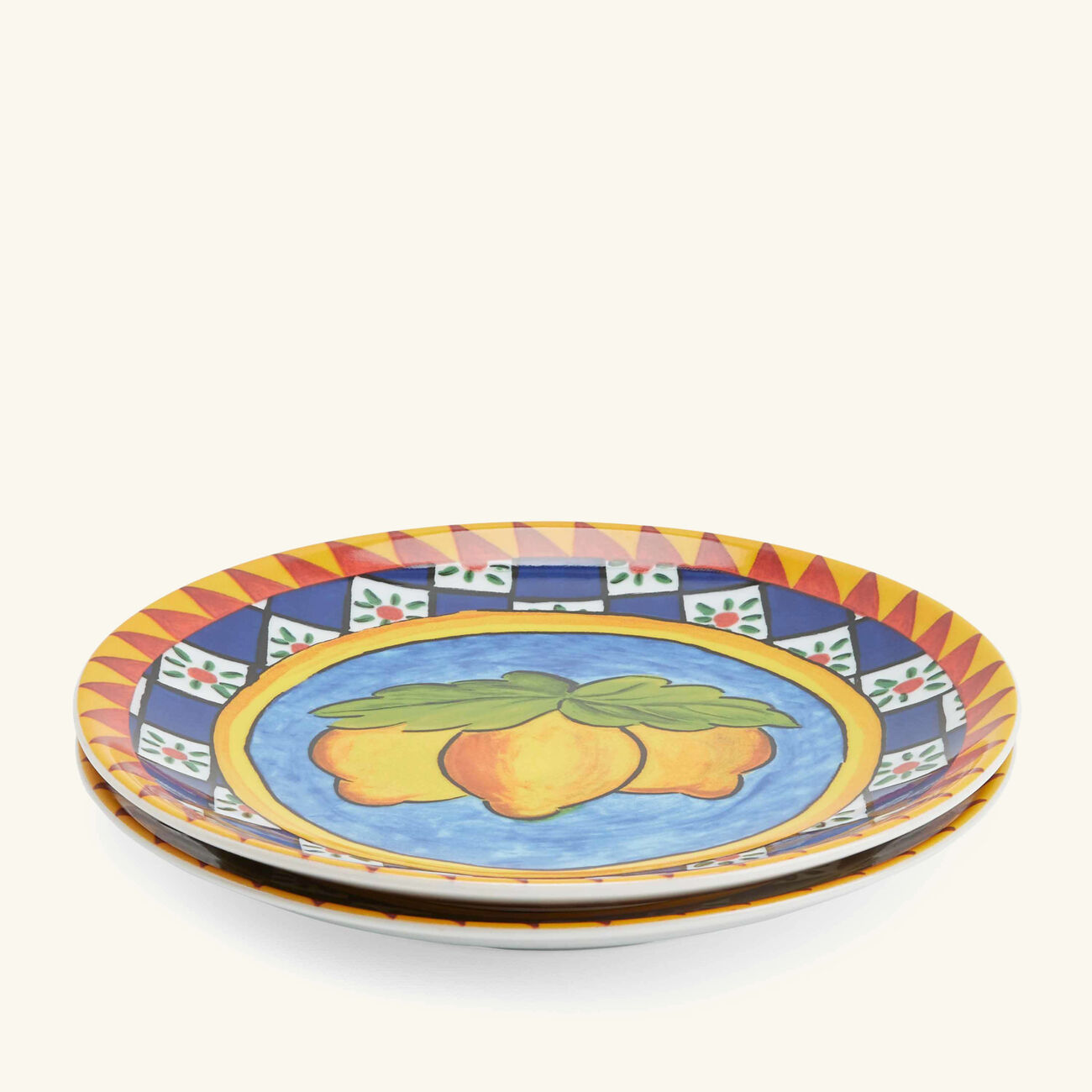 Carretto Lemon Dessert Plate Round 19cm Set Of 2 dolce gabbana casa carretto lemon dessert plate round 19cm set of 2