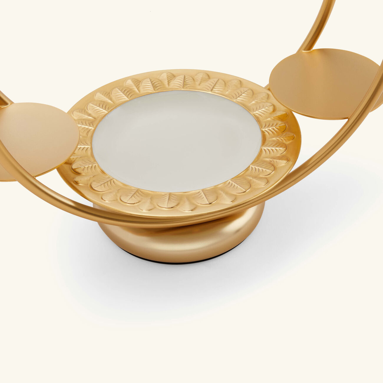 Peacock Round Dessert Holder With Cup Gold villari peacock round dessert holder with cup gold