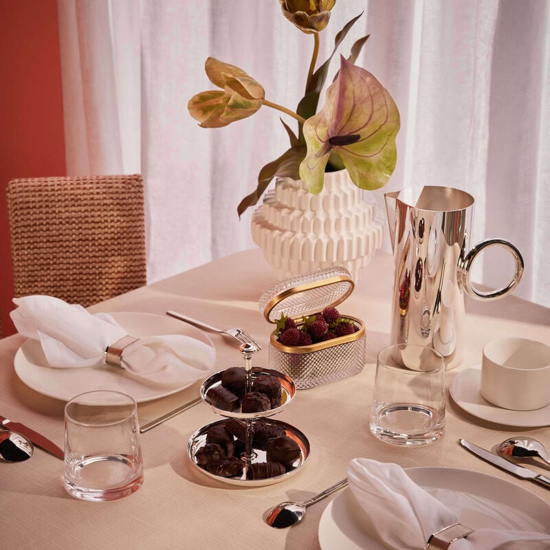 كريستوفل قاعدة الكيك آلبي من طبقتين مطلية بالفضة