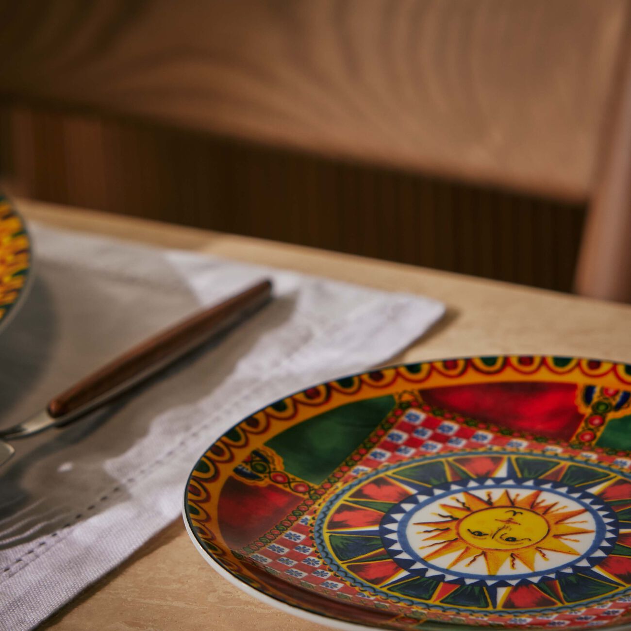 Carretto Sun Bread Plate Round 17cm Set Of 2 dolce gabbana casa carretto sun bread plate round 17cm set of 2