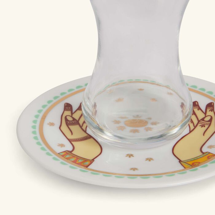 Hessa Tea Cup & Saucer Clear Set Of 6 silsal hessa tea cup saucer clear set of 6