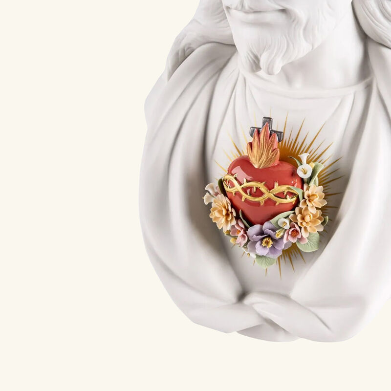 Sacred Heart of Jesus Sculpture Large White lladro sacred heart of jesus sculpture large white