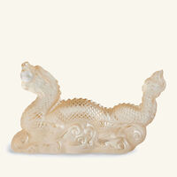 لاليك منحوتة تيانلونج على شكل تنّين صغيرة باللون الذهبي