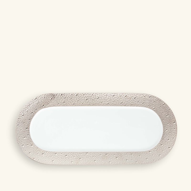 Ecume Serving Platter Rectangular Silver 39cm bernardaud ecume serving platter rectangular silver 39cm