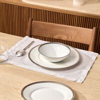 bernardaud maille platine cereal bowl white 30cl