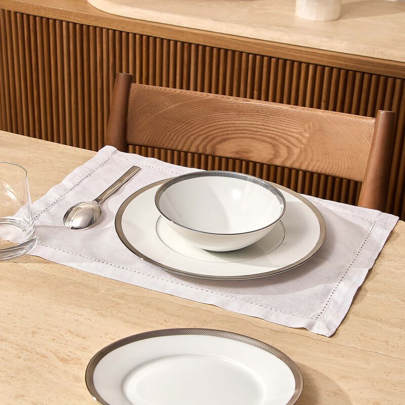 bernardaud maille platine cereal bowl white 30cl