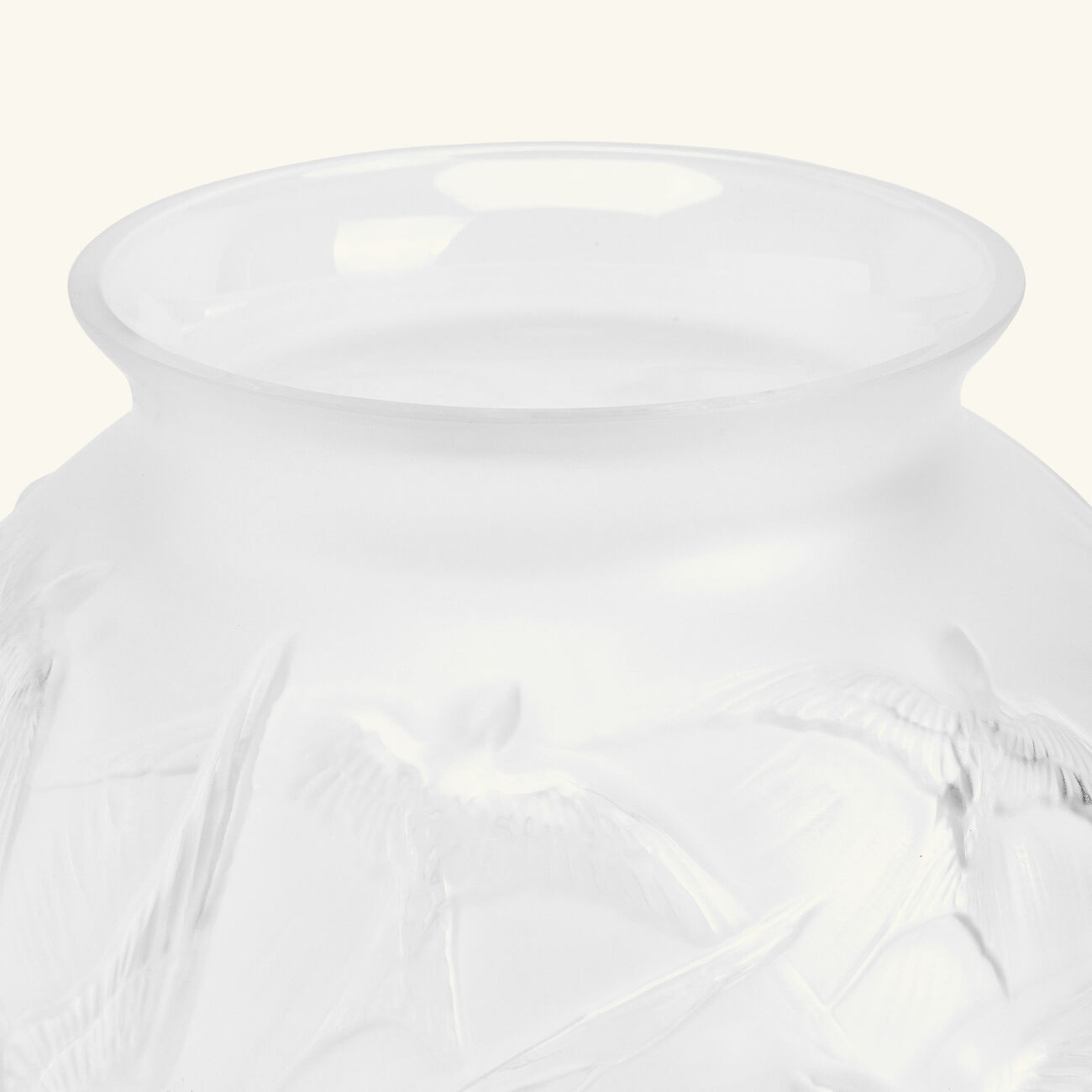 Hirondelles Vase Small Clear lalique hirondelles vase small clear