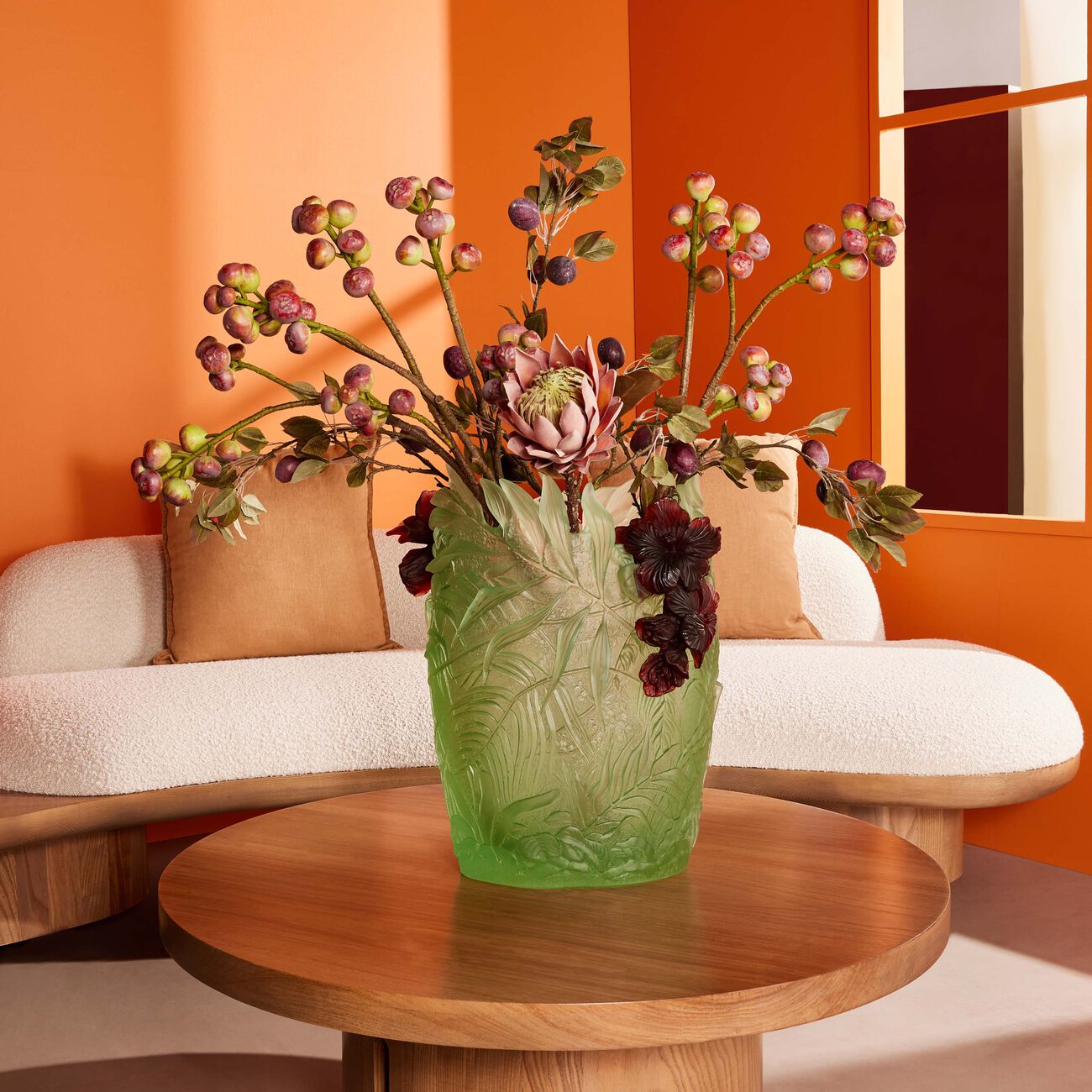 Hibiscus Vase Medium Green daum hibiscus vase medium green