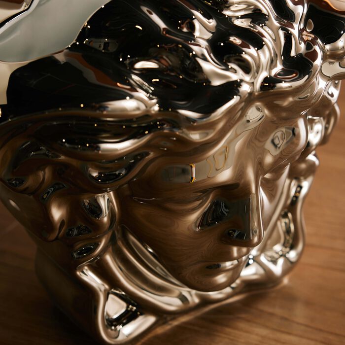 versace medusa grande vase medium silver