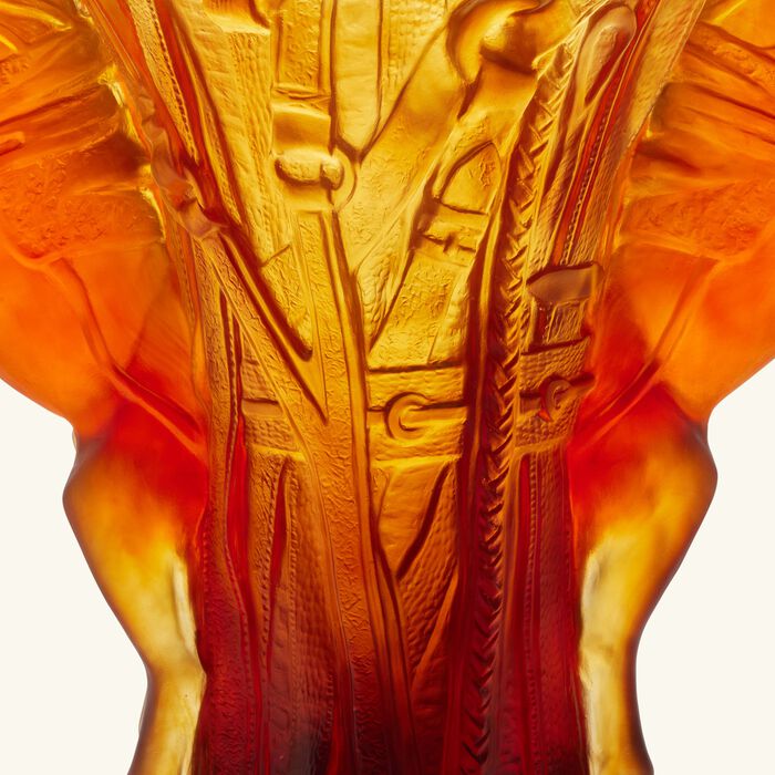 daum r ve equestre vase large amber