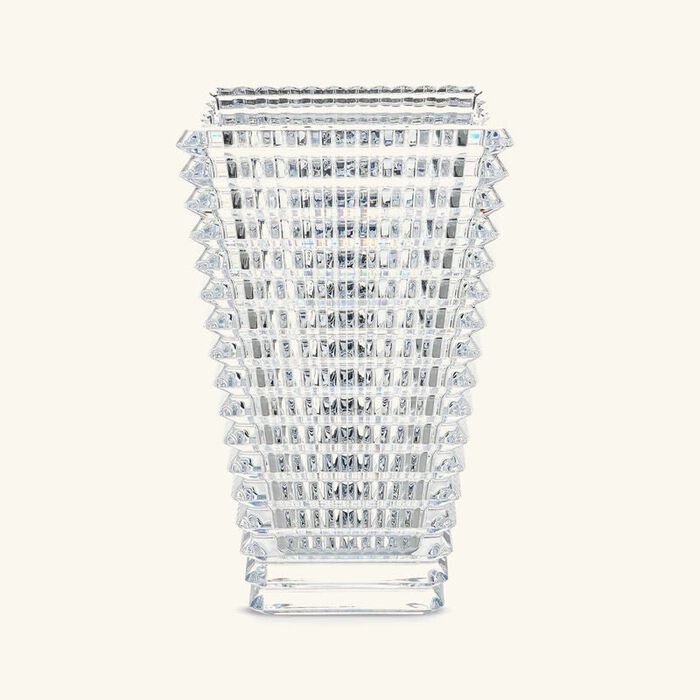 baccarat eye vase rectangular medium clear