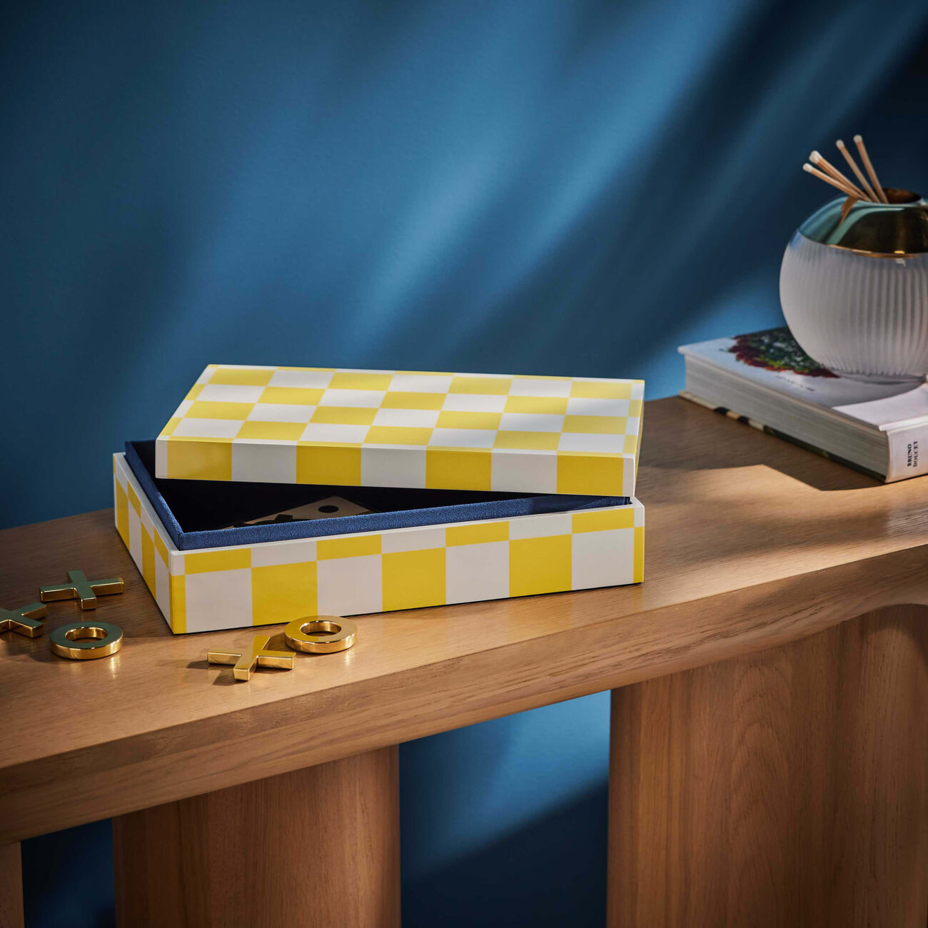 Checkerboard Box Yellow jonathan adler checkerboard box yellow