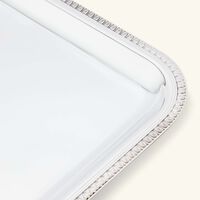 Malmaison Serving Tray Rectangular Medium Silver Plated christofle malmaison serving tray rectangular medium silver plated